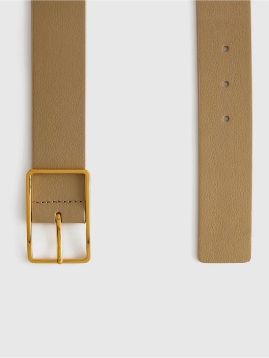 QUINCE Siena Rectangle European Belt - Mushroom main image 3